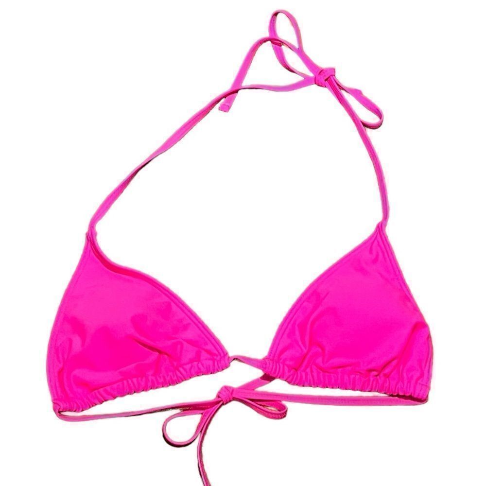 Tempt‎ Me Women’s Bright Pink Triangle Bikini Top, Size M, NWT